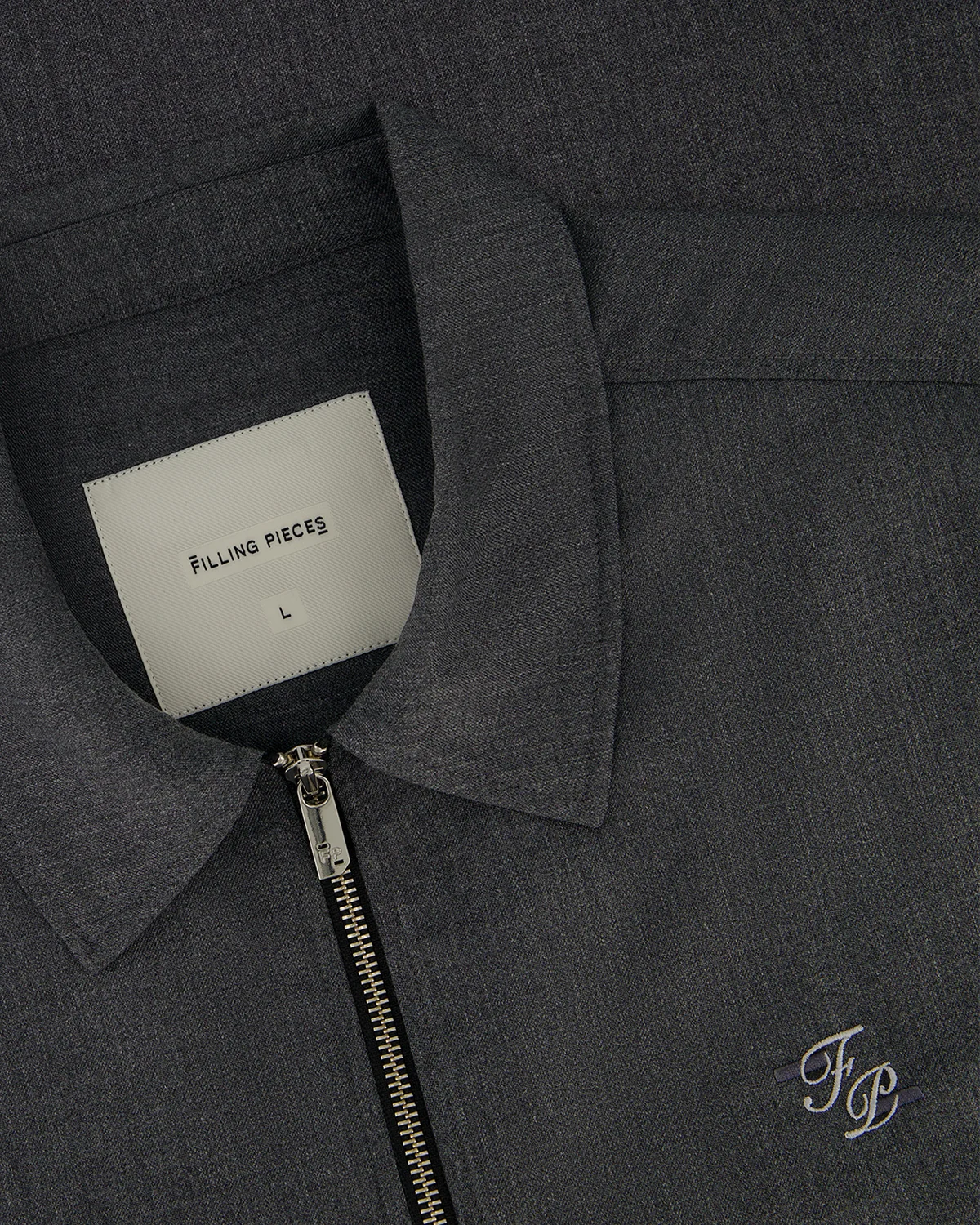Coach Jacket Twill Wool Grey - Image 5