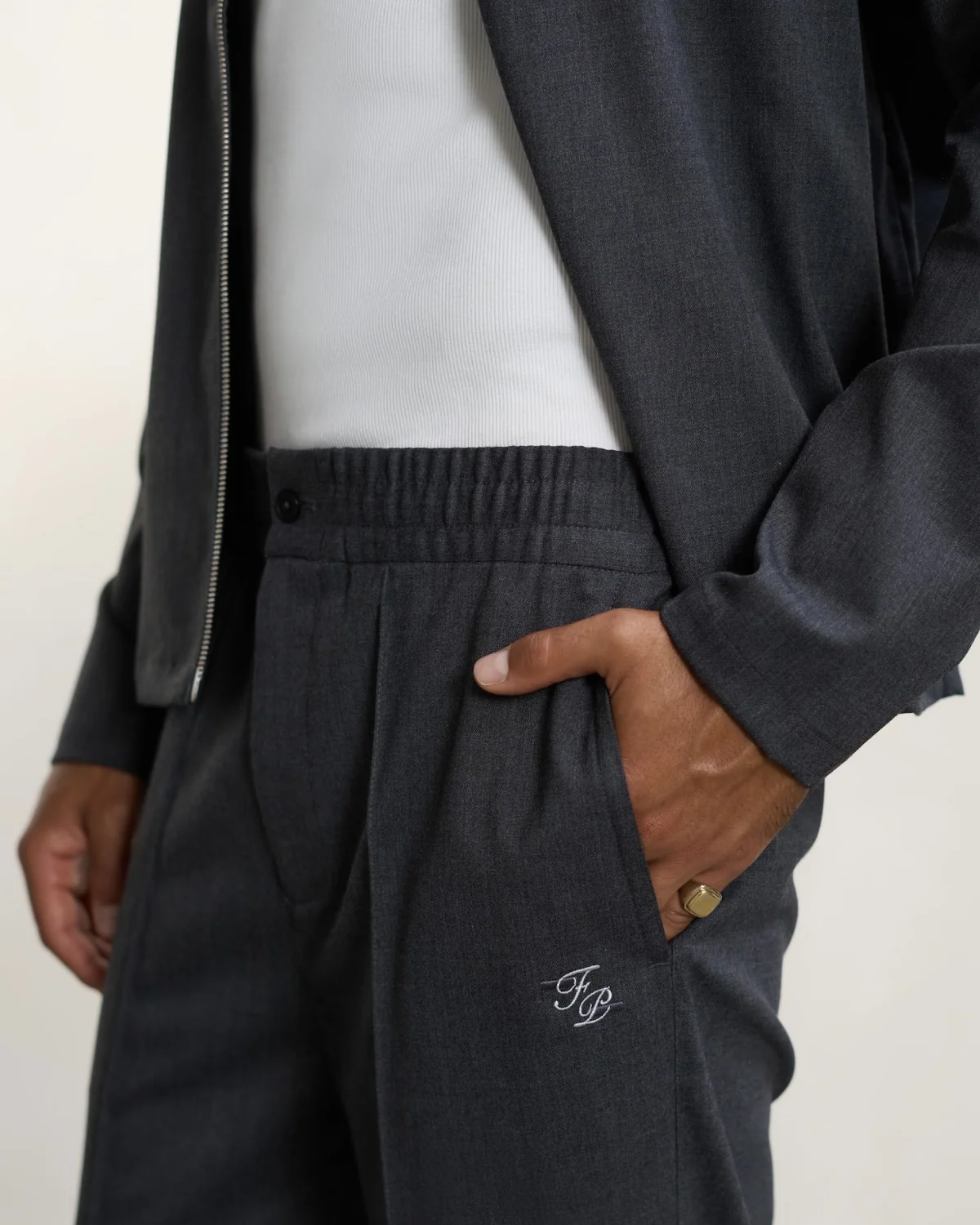 Coach Pants Twill Wool Grey - Image 6