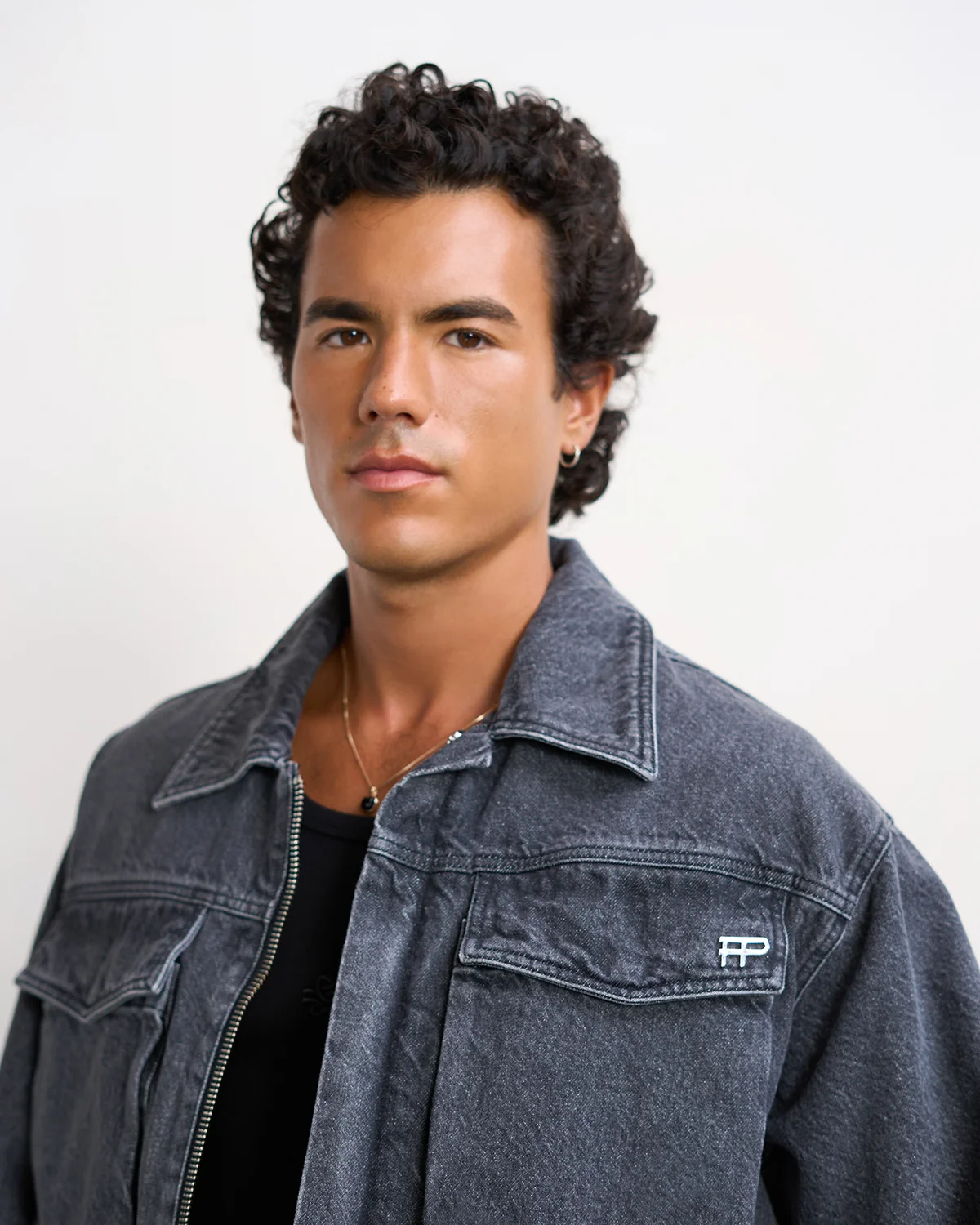 Denim Jacket Washed Black - Image 6