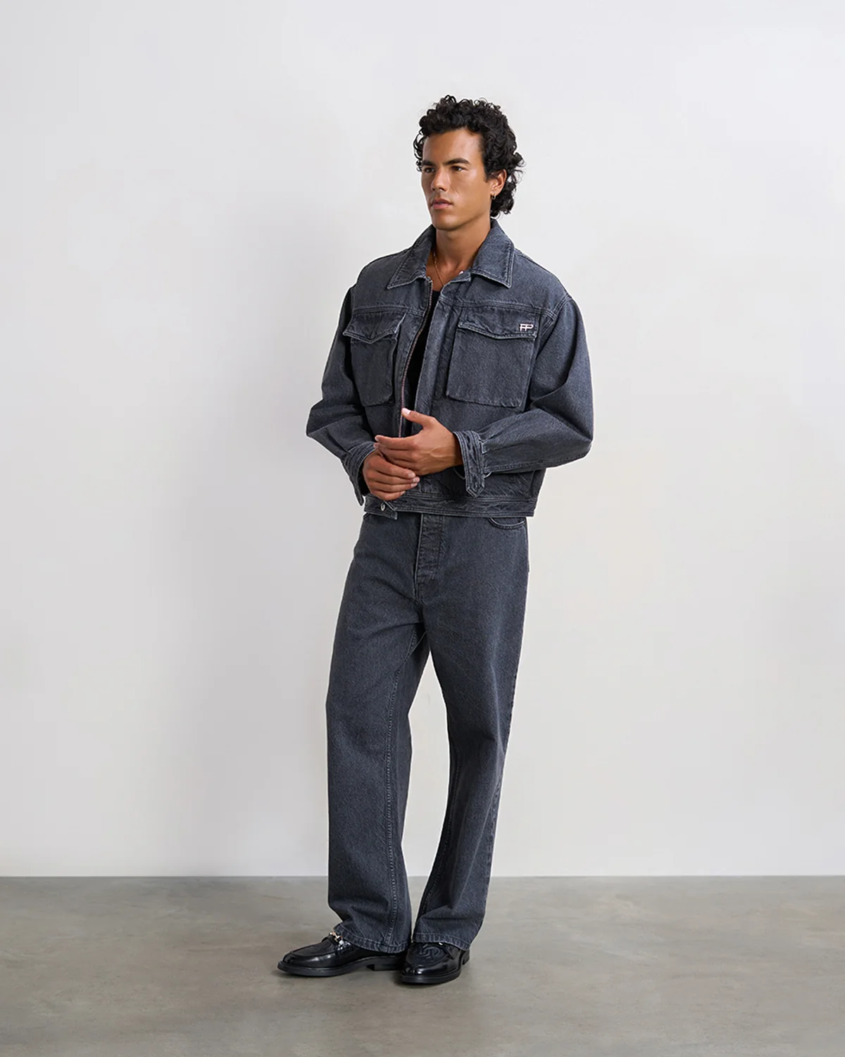 Denim Pants Washed Black - Image 5