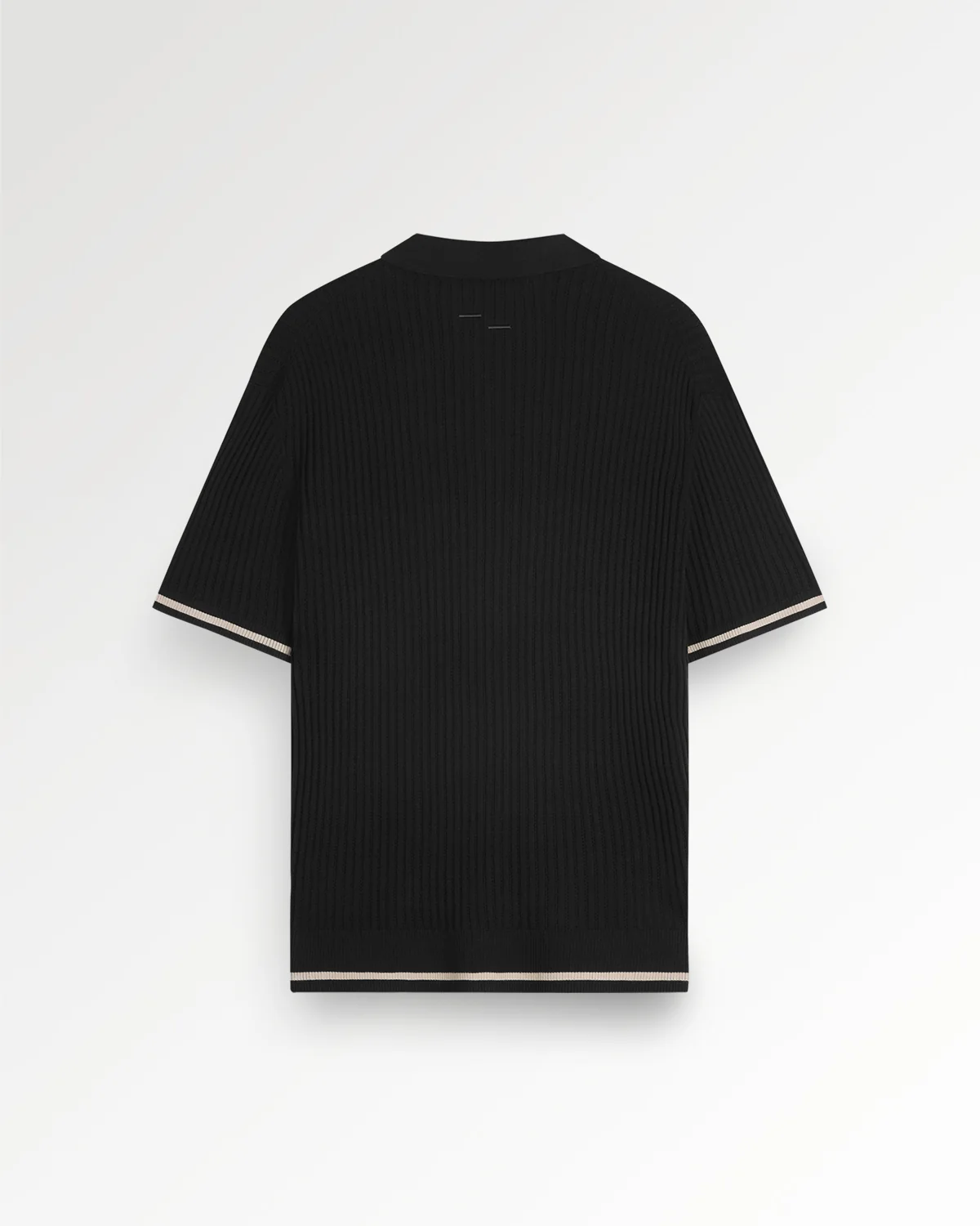 Fine Knit Polo All Black - Image 2
