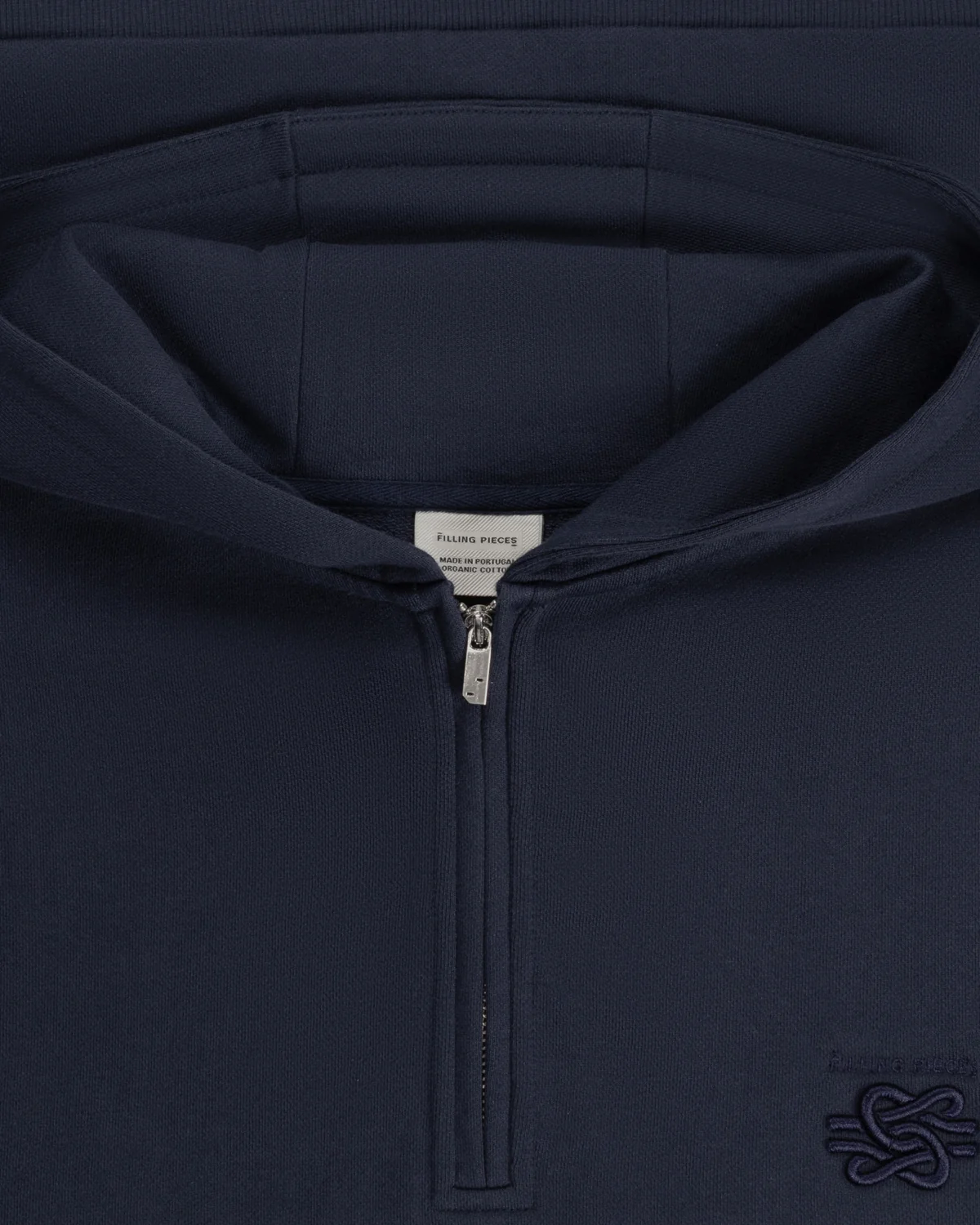 Half Zip Hoodie Navy - Image 2