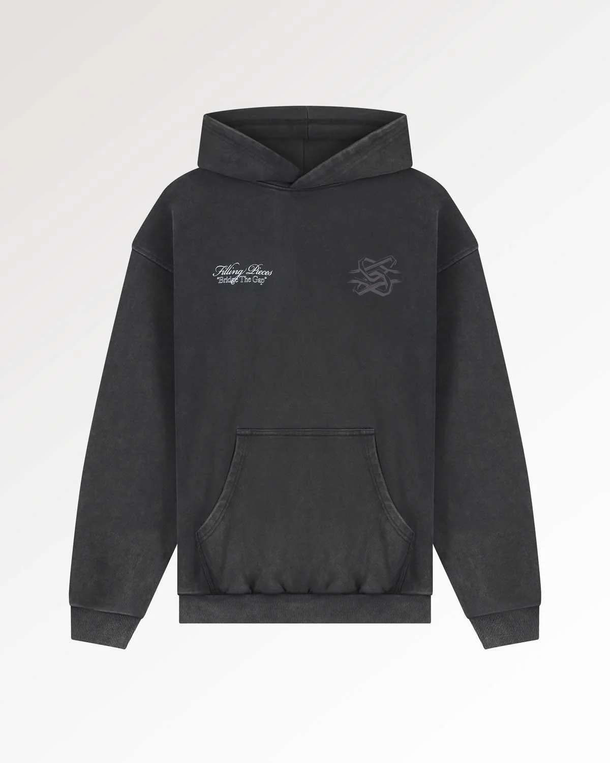 Hoodie Boxy Bridge the Gap Vintage Black - Image 2