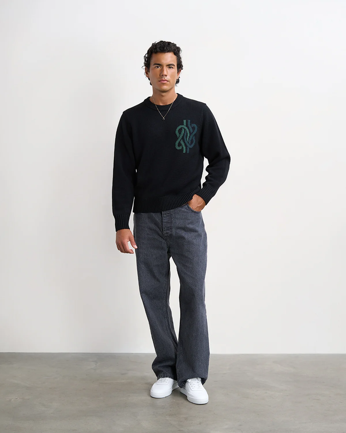 Knit Sweater Knot Black - Image 6
