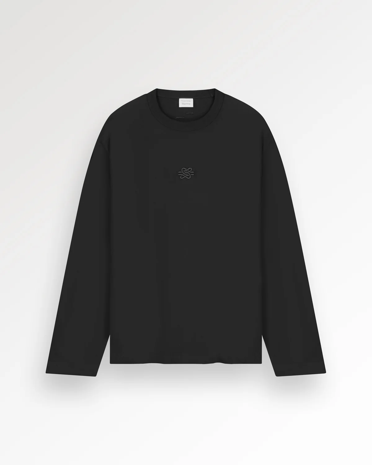 Longsleeve Boxy Embroidered Black
