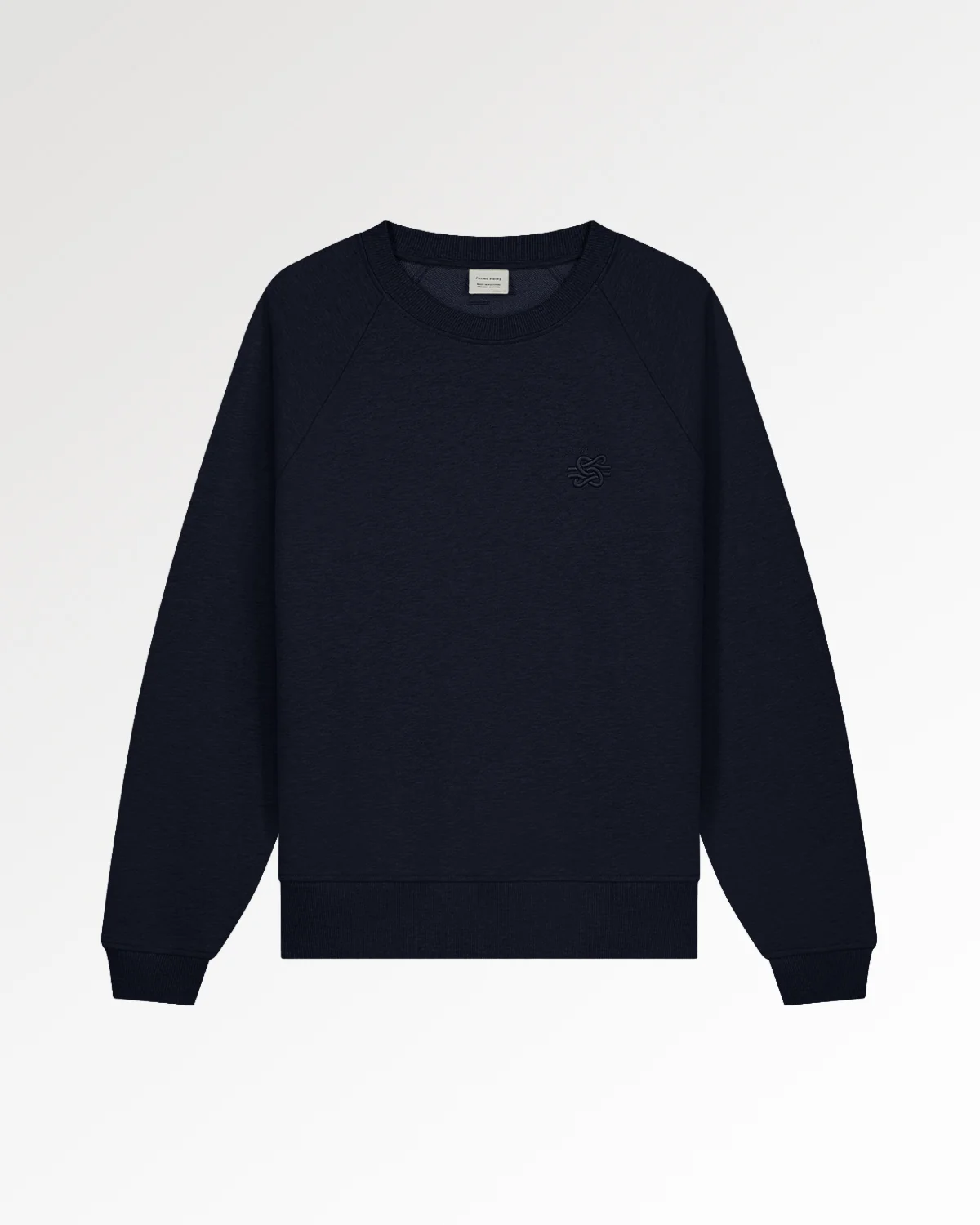 Sweatshirt Embroidered Knot Melange Navy
