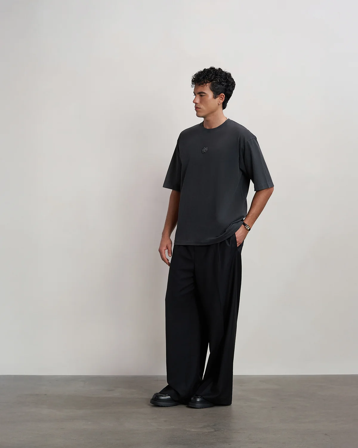 T-shirt Boxy Embroidered Vintage Black - Image 6