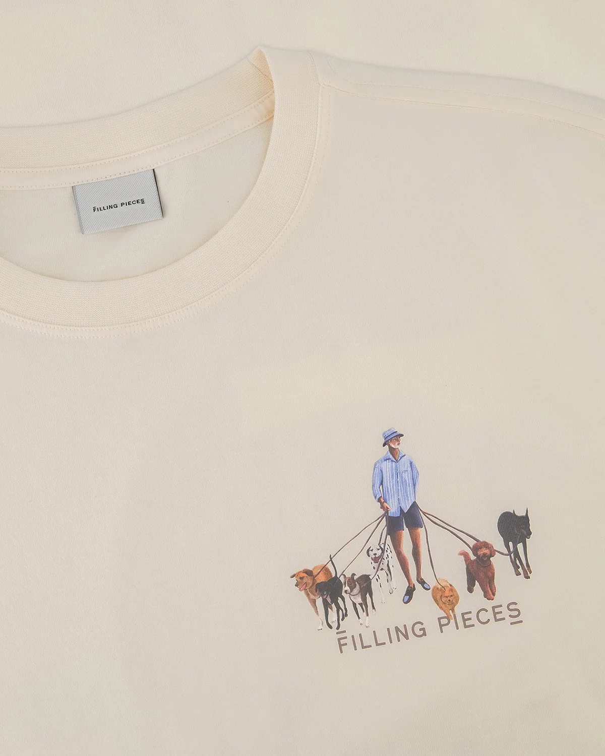 T-shirt Dog Walker Antique White - Image 4