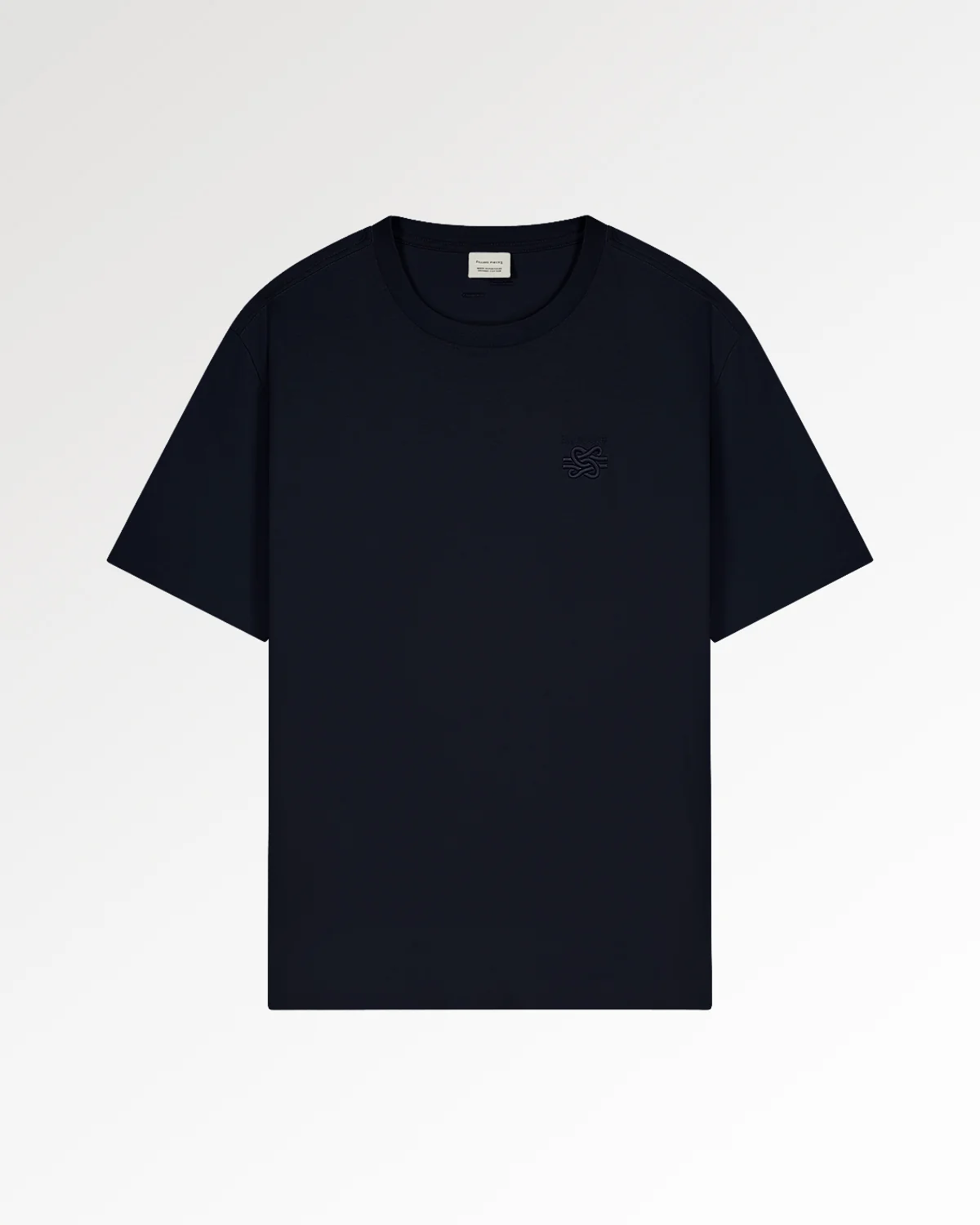 T-Shirt Embroidered Knot Melange Navy