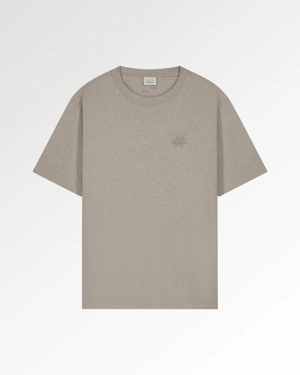 T-Shirt Embroidered Knot Melange Pure