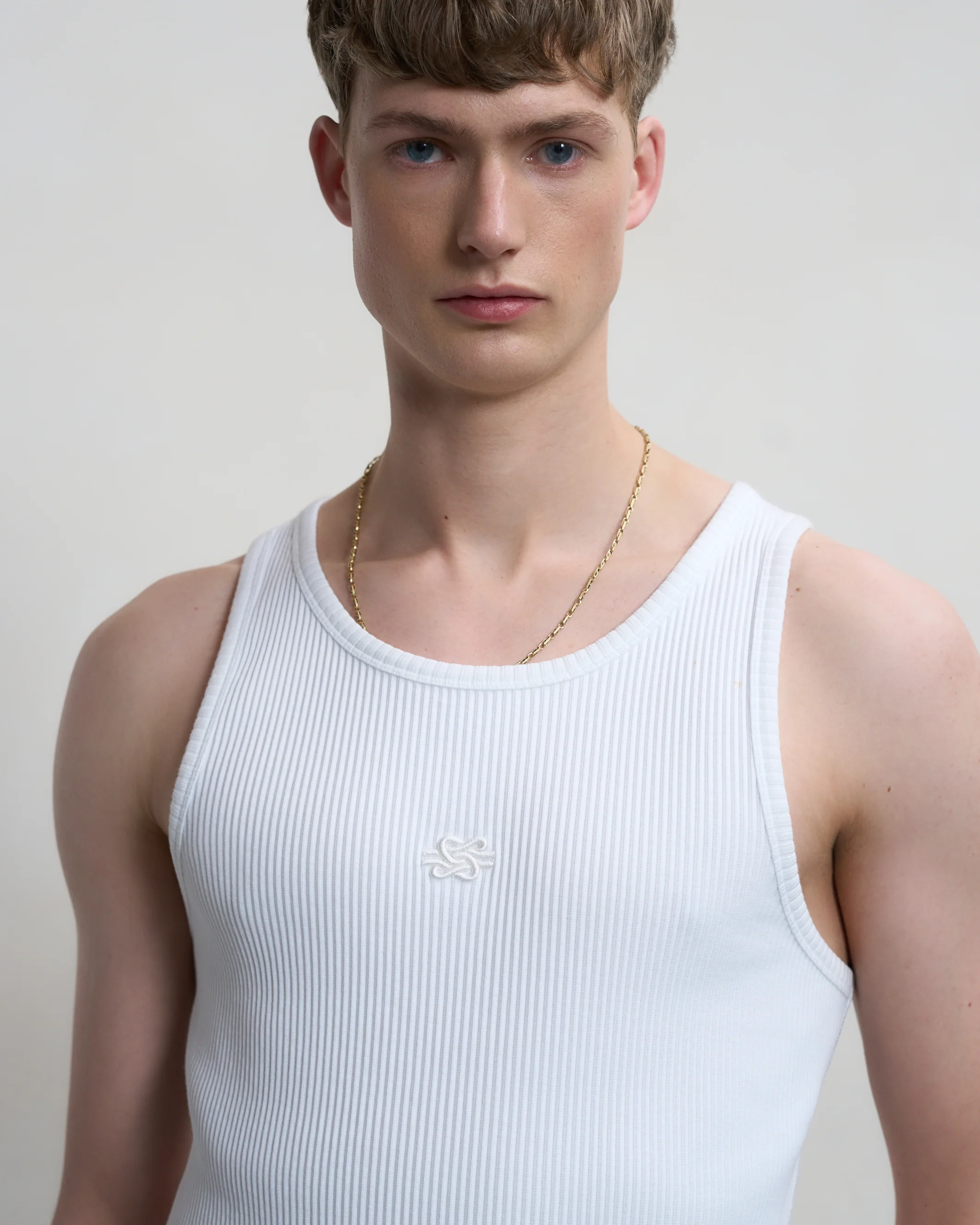 Tank Top Ribbed White - Image 2